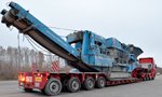 Перевозка дробильно сортировочного комплекса TEREX весом 55 тонн